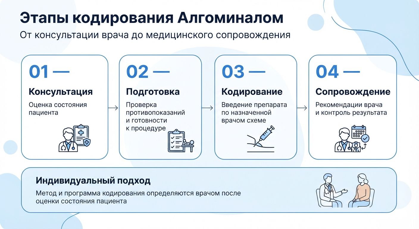 Кодирование препаратом «Алгоминал» в Ковдоре инфографика