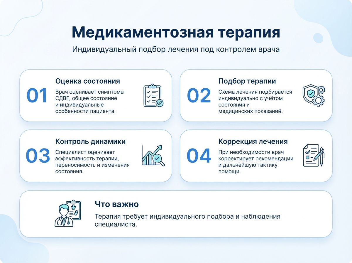 Лечение СДВГ в Ковдоре у детей и взрослыхинфографика